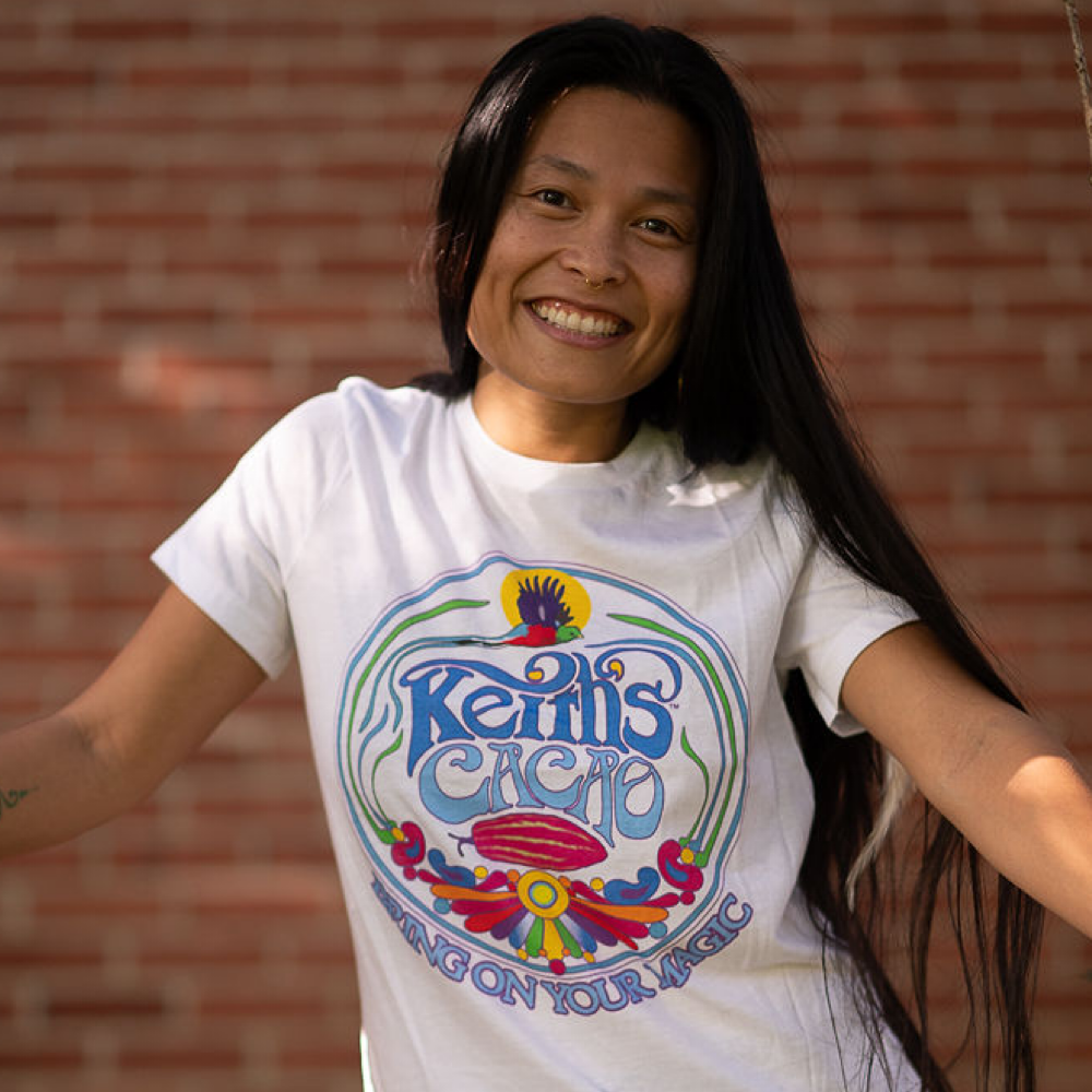 T-Shirt, Woman's Cut, Keith's Cacao Circle Logo, Bring on your Magic