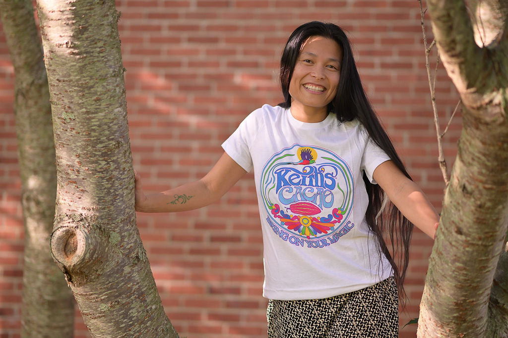 T-Shirt, Woman's Cut, Keith's Cacao Circle Logo, Bring on your Magic